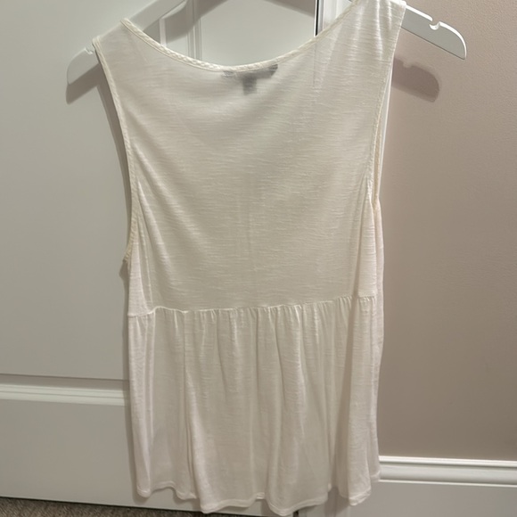 American Eagle White Flowing Tank Top - size Large - Picture 5 of 5